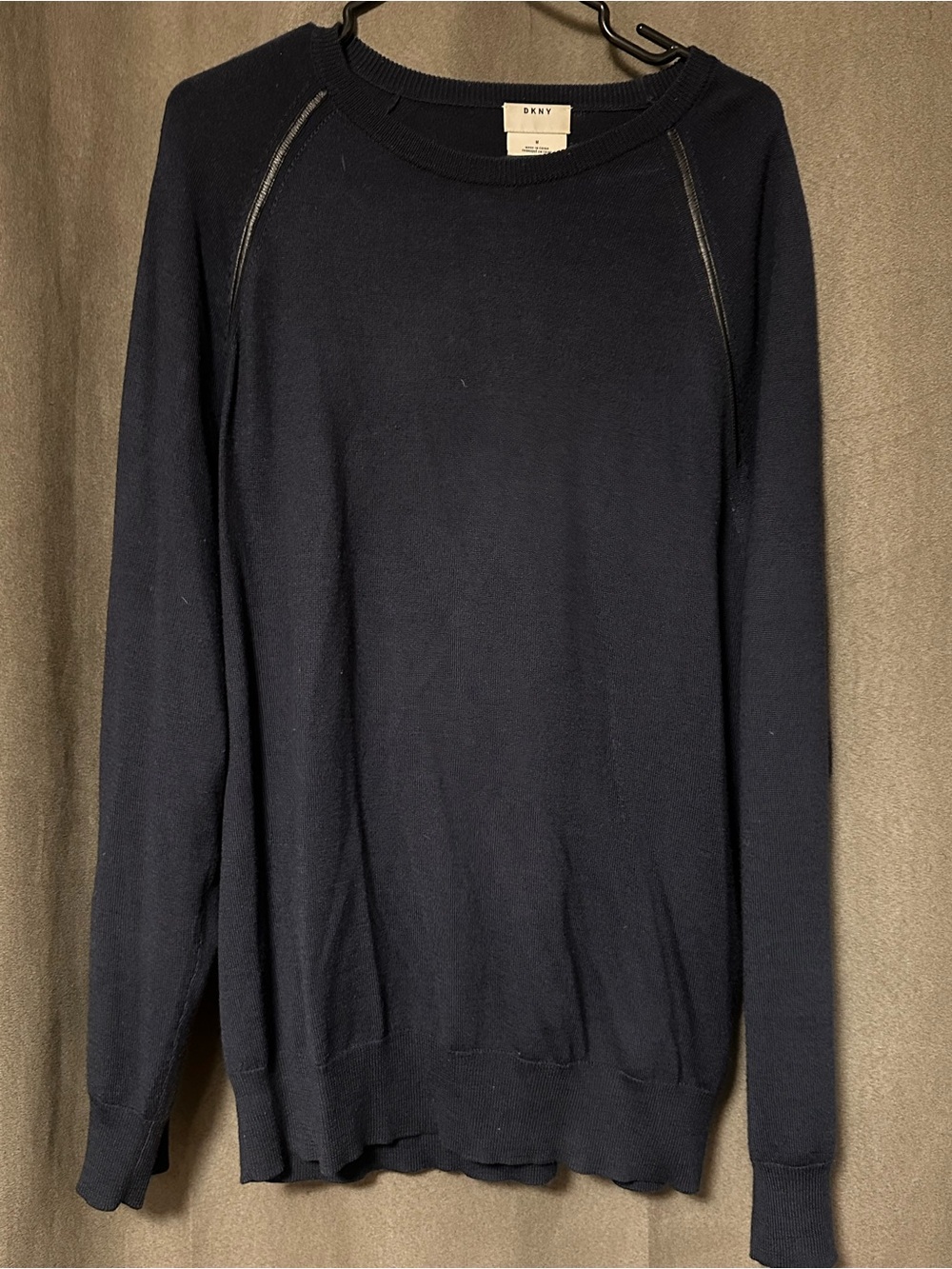 Dkny Men's Navy Long-Sleeve Crewneck Sweater